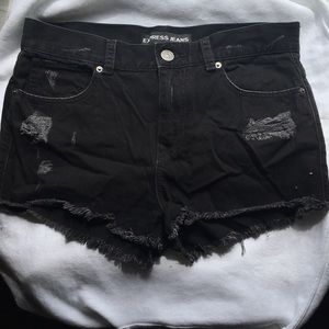Size 8 Black Express High-Rise Shorts